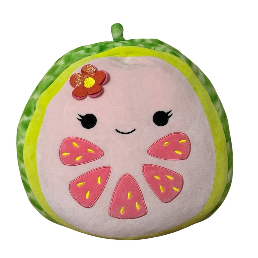 Squishmallow Lena The Guava 16" Soft Plush Medium Size Green Pink Super Soft Fun